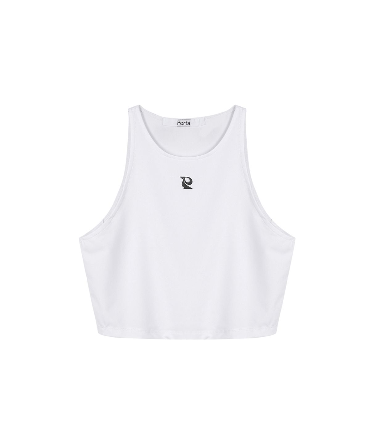 더포르타(THEPORTA) CROP JERSEY SLEEVELESS, WHITE