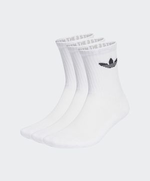 트레포일 쿠션 크루 삭스 3P - 화이트 / IJ5616