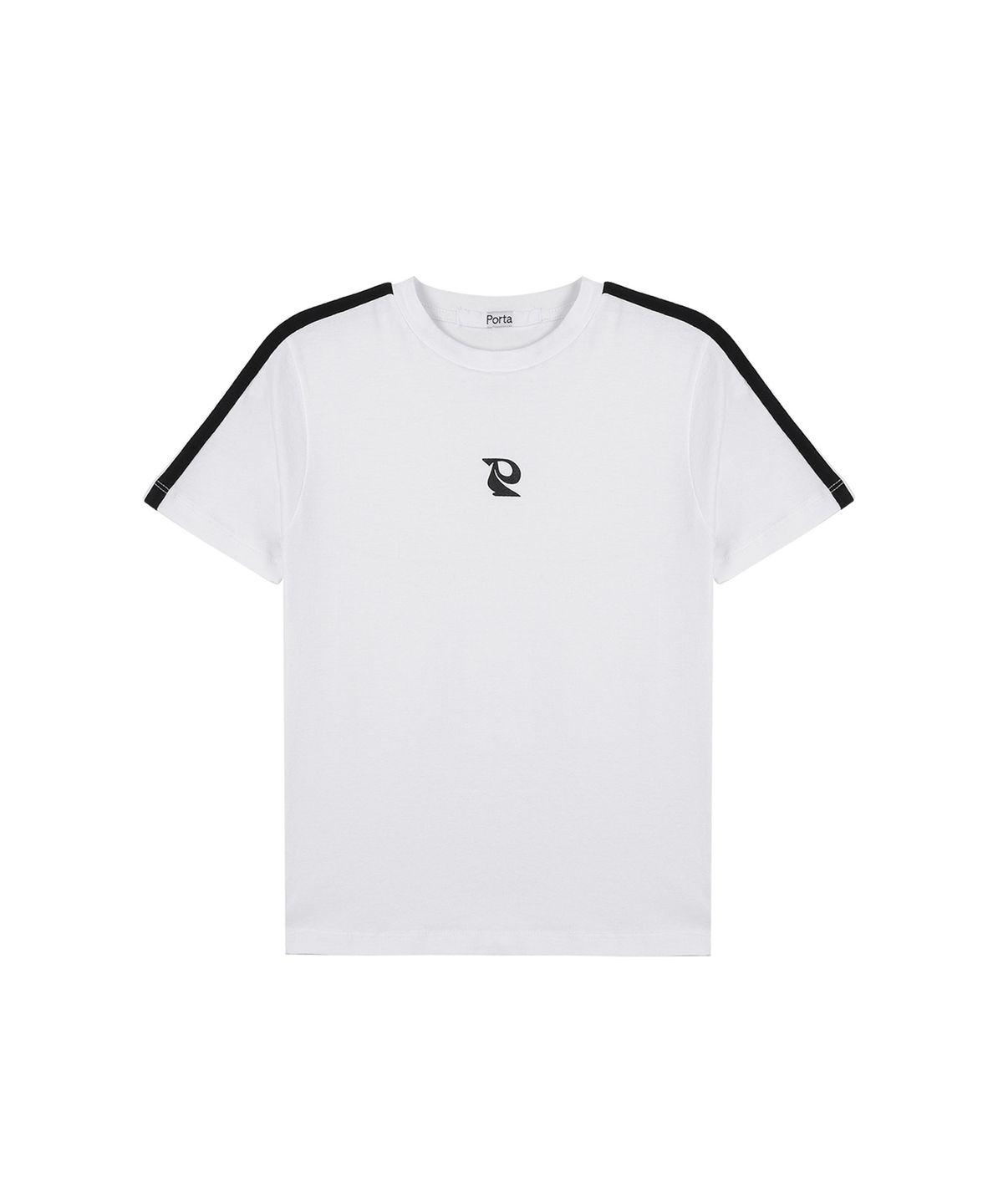 더포르타(THEPORTA) FITTED LINE COTTON TEE, WHITE