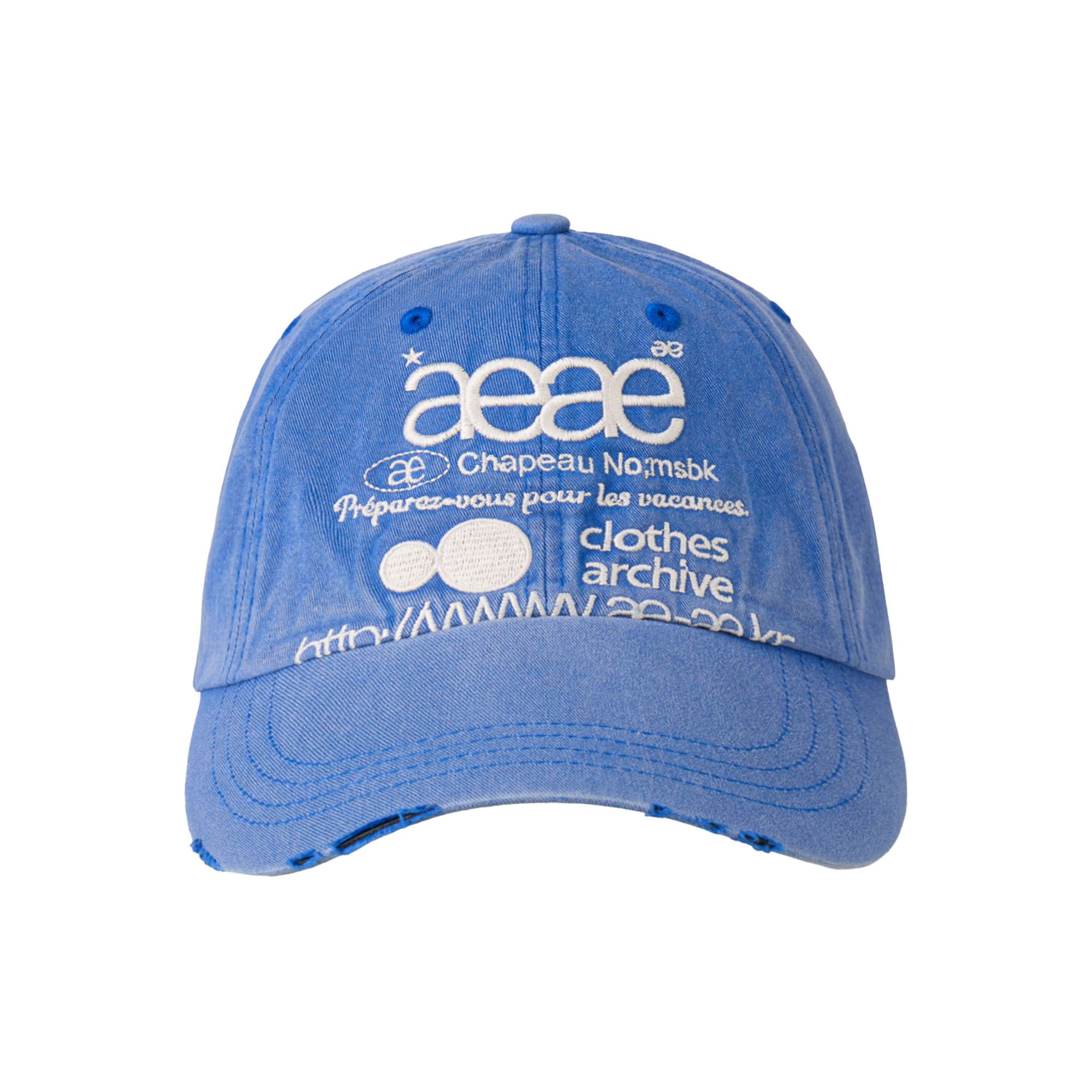 AEAE★韓国大人気 NEW 24SS WEB LOGO DAMAGED CAP AEAE☆韓国大人気 NEW 24SS WEB LOGO DAMAGED CAP (AEAE