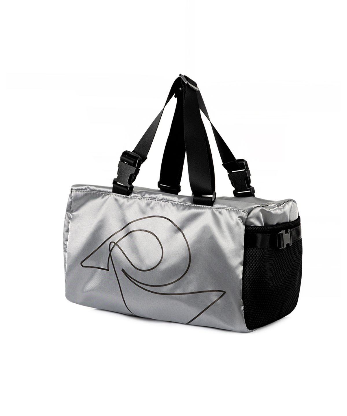 더포르타(THEPORTA) GARMENT BOSTON BAG, SILVER