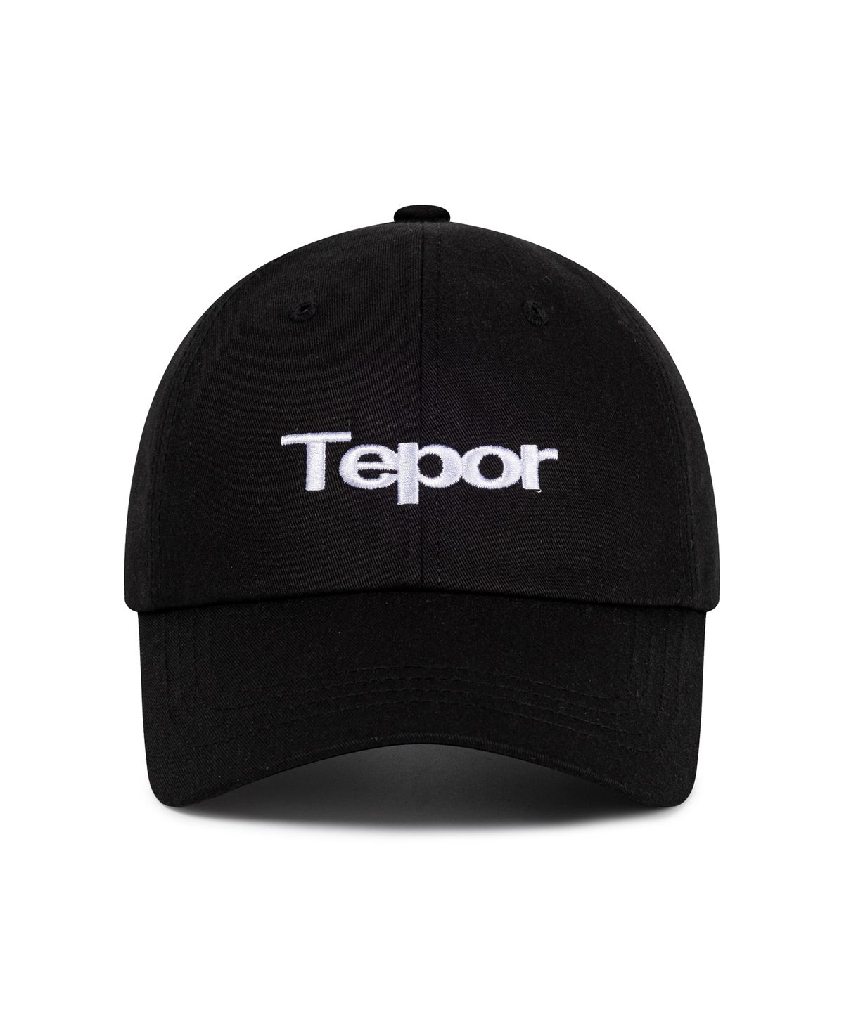 테포르(TEPOR) 시그니처 로고 볼캡 - 블랙