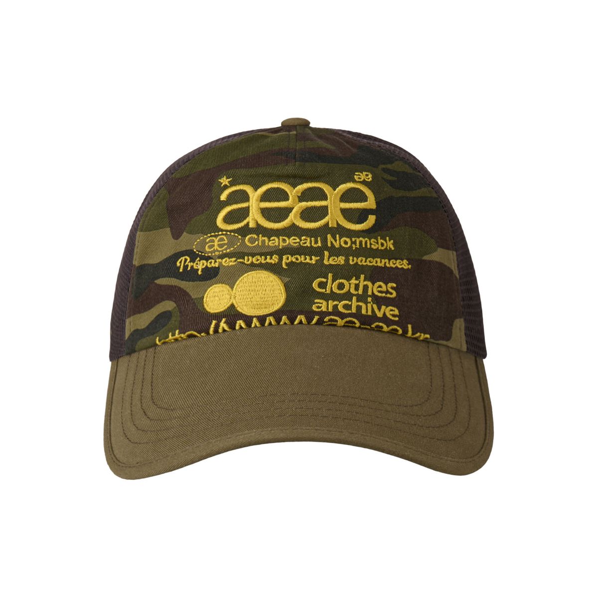 에이이에이이(AEAE) WEB LOGO MESH CAP [CAMO]