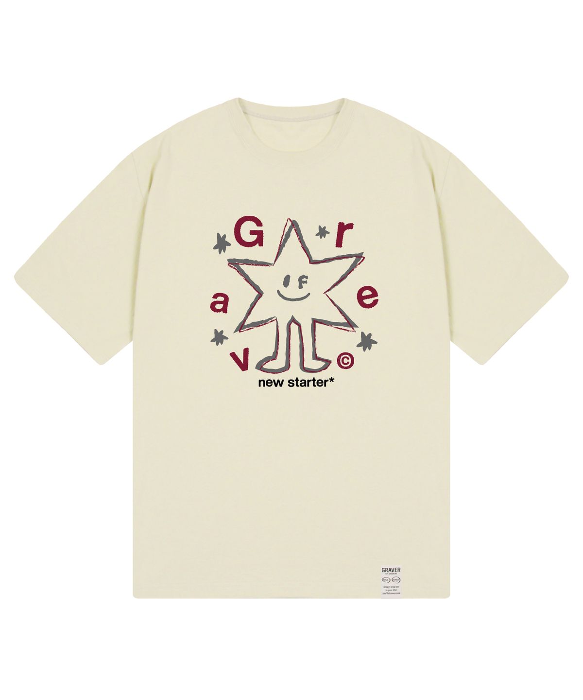 그레이버(GRAVER) [UNISEX]NEW-STARTER 반팔티_샌드베이지