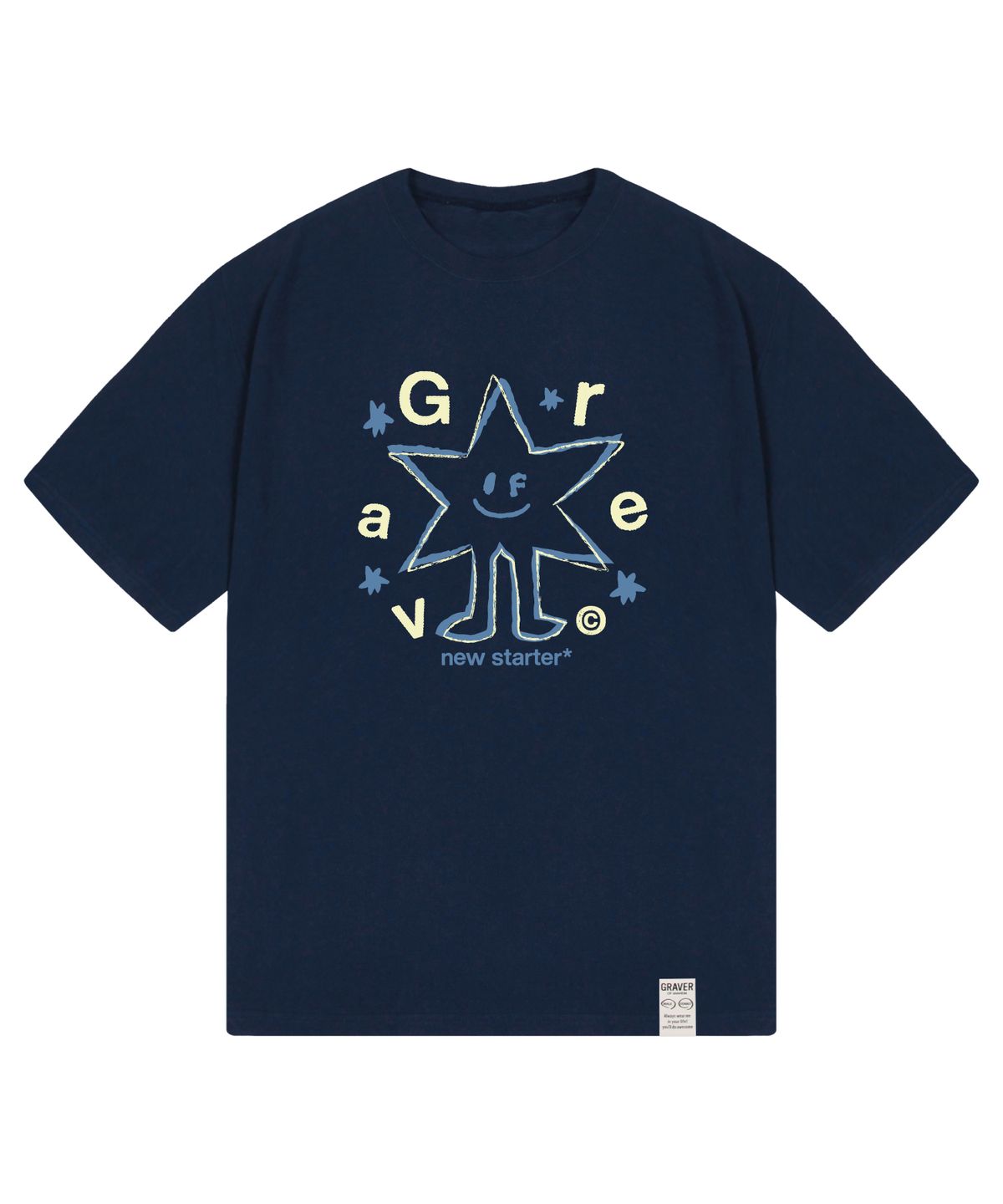 그레이버(GRAVER) [UNISEX]NEW-STARTER 반팔티_네이비