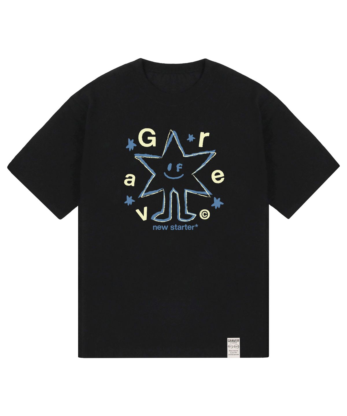 그레이버(GRAVER) [UNISEX]NEW-STARTER 반팔티_블랙