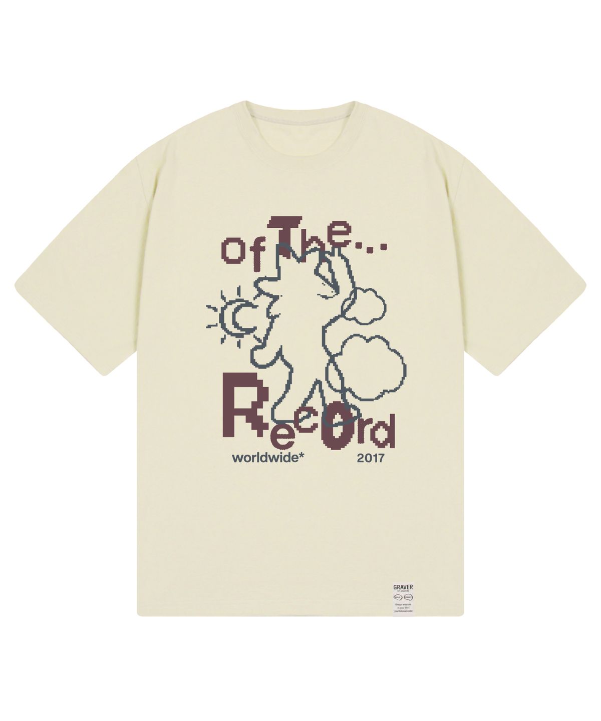 그레이버(GRAVER) [UNISEX]OF-THERECOARD 반팔티_샌드베이지