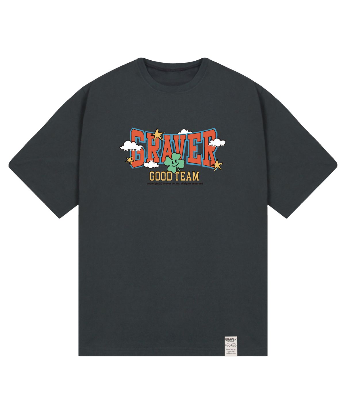 그레이버(GRAVER) [UNISEX]GOOD-TEAM 반팔티_차콜