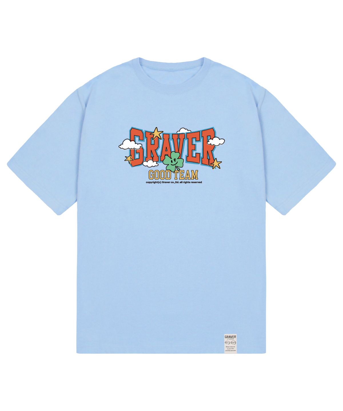그레이버(GRAVER) [UNISEX]GOOD-TEAM 반팔티_스카이블루