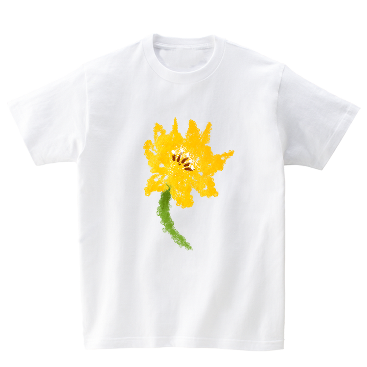어썸어스(AWESOMEUS) BRIGHT YELLOW SUNFLOWER T-SHIRTS_4COLOR