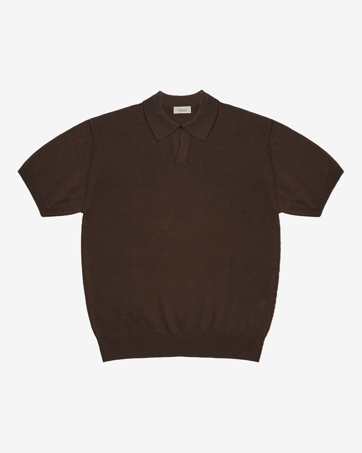 솔티(SORTIE) Essential Comfort Open Collar Knit (Brown)