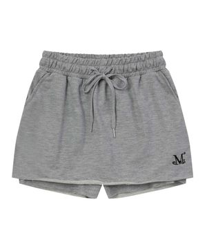 데미지 스웻 숏 스커트 팬츠 치마 바지 (블랙, 그레이)