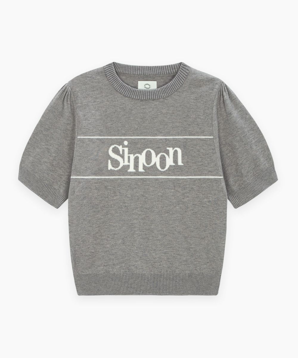 お歳暮 のし MUSINSA | SINOON Sinoon Logo Half Knit (Melange Grey) トップス