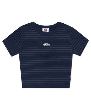 (W) CAMILA CROP T - NAVY