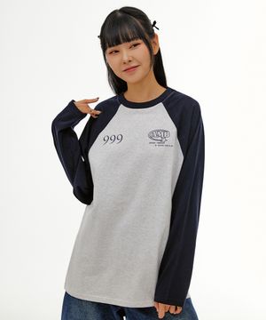 999 래글런 오버핏 롱 슬리브 AJS102(네이비)
