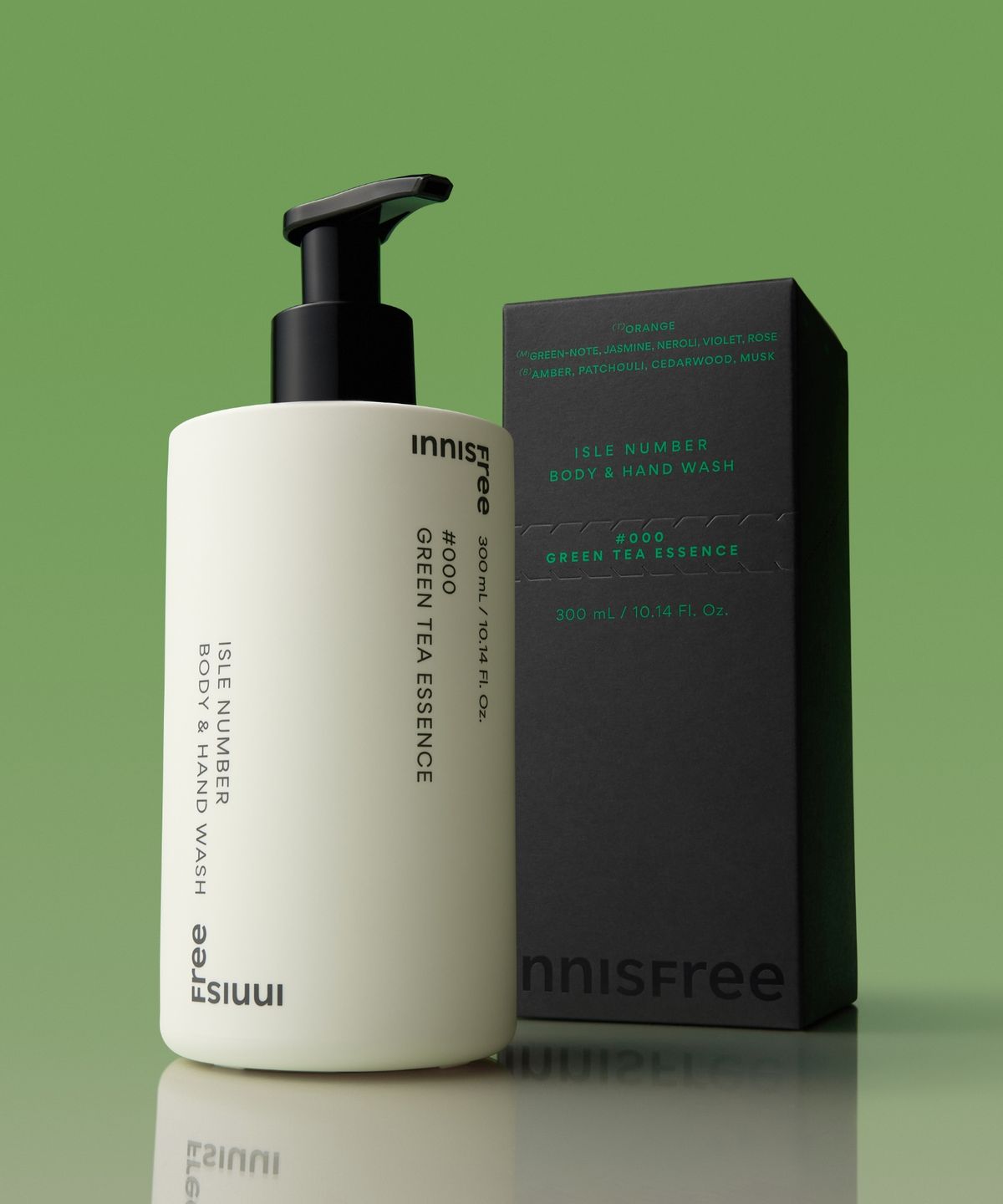 이니스프리(INNISFREE) 아일 넘버 바디 앤 핸드 워시 [그린티 에썽스] 300mL