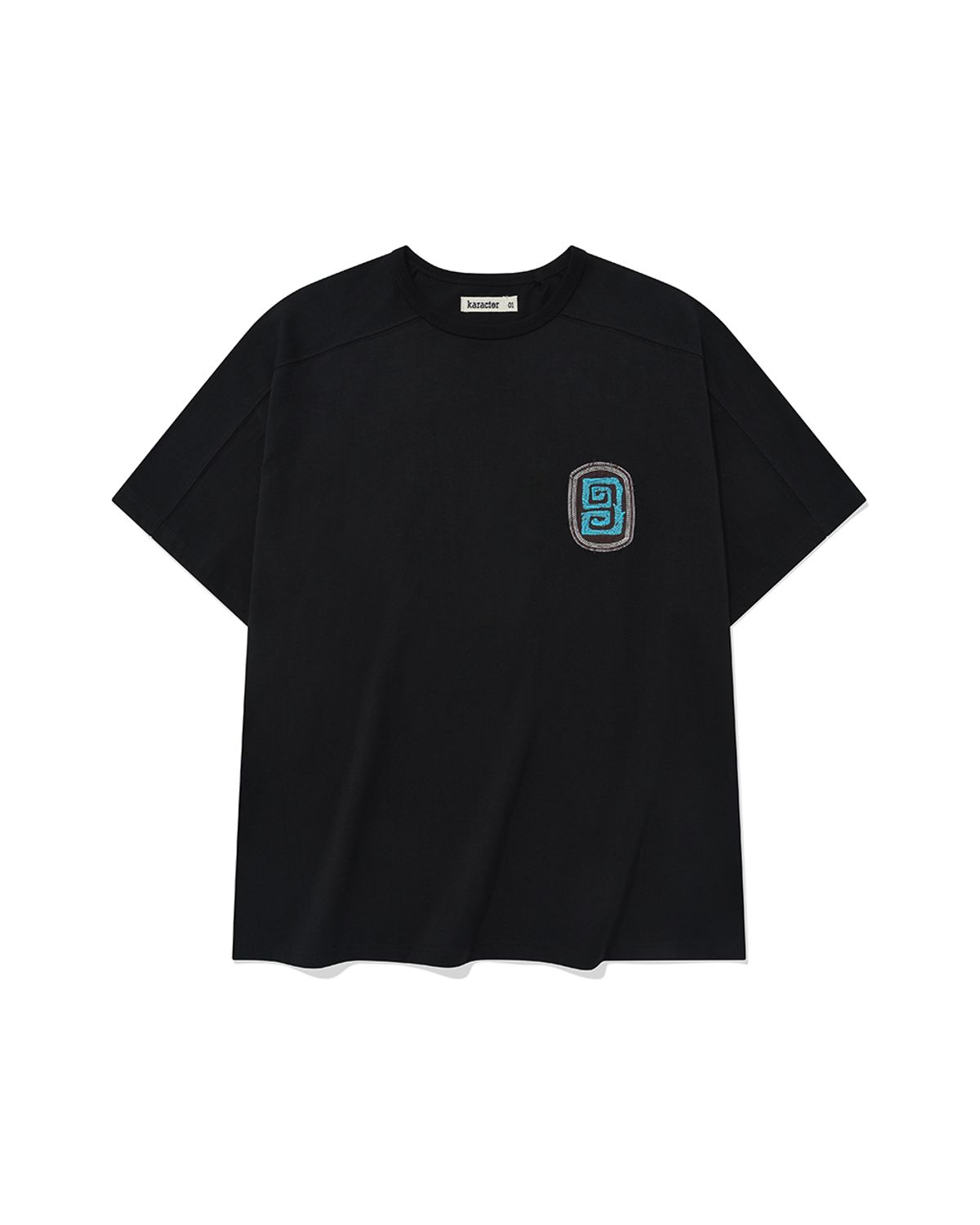 카락터(KARACTOR) Fuzzy half T-shirts / Black