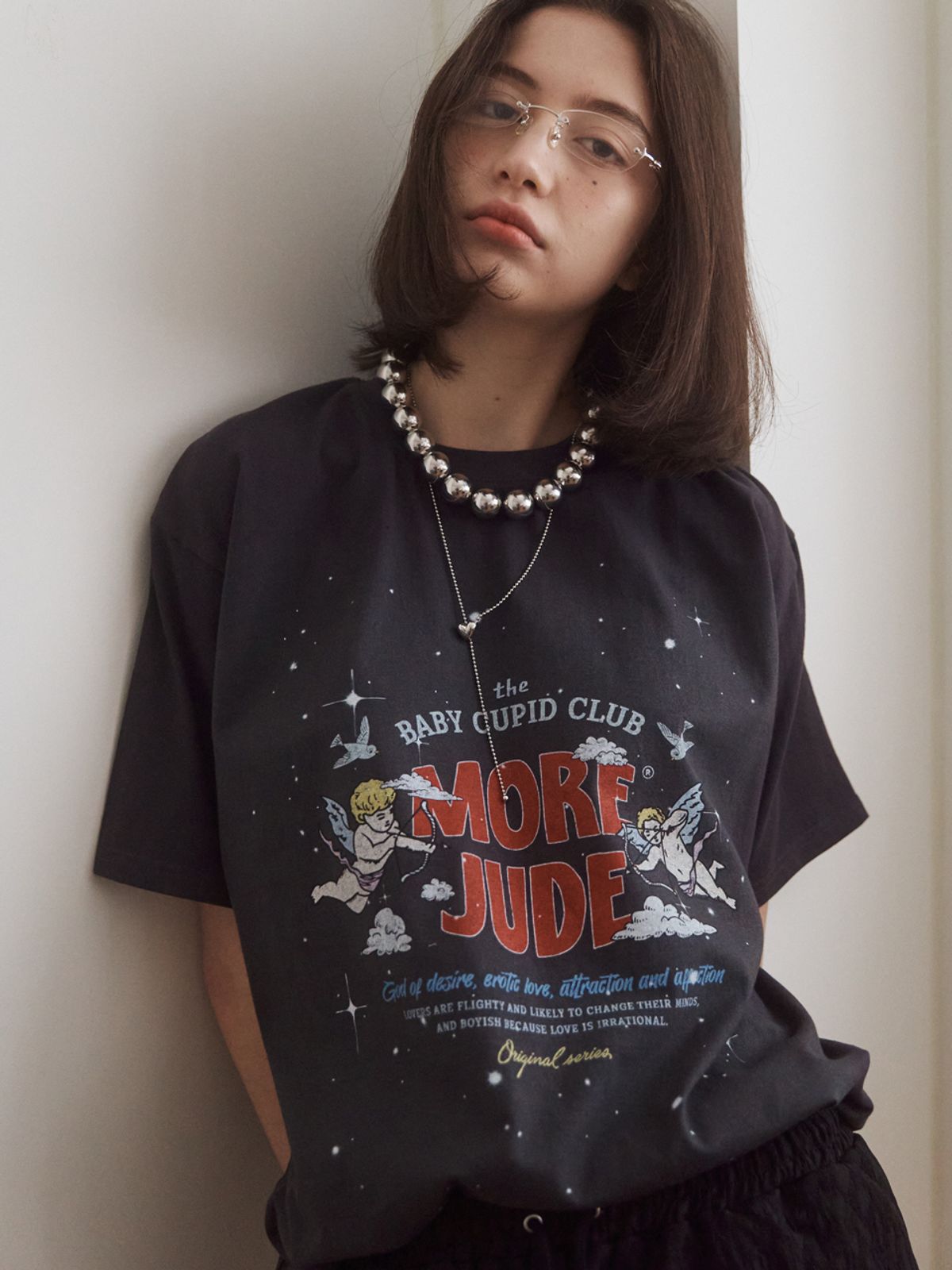 모어쥬드(MOREJUDE) Jude angel t-shirt deep gray