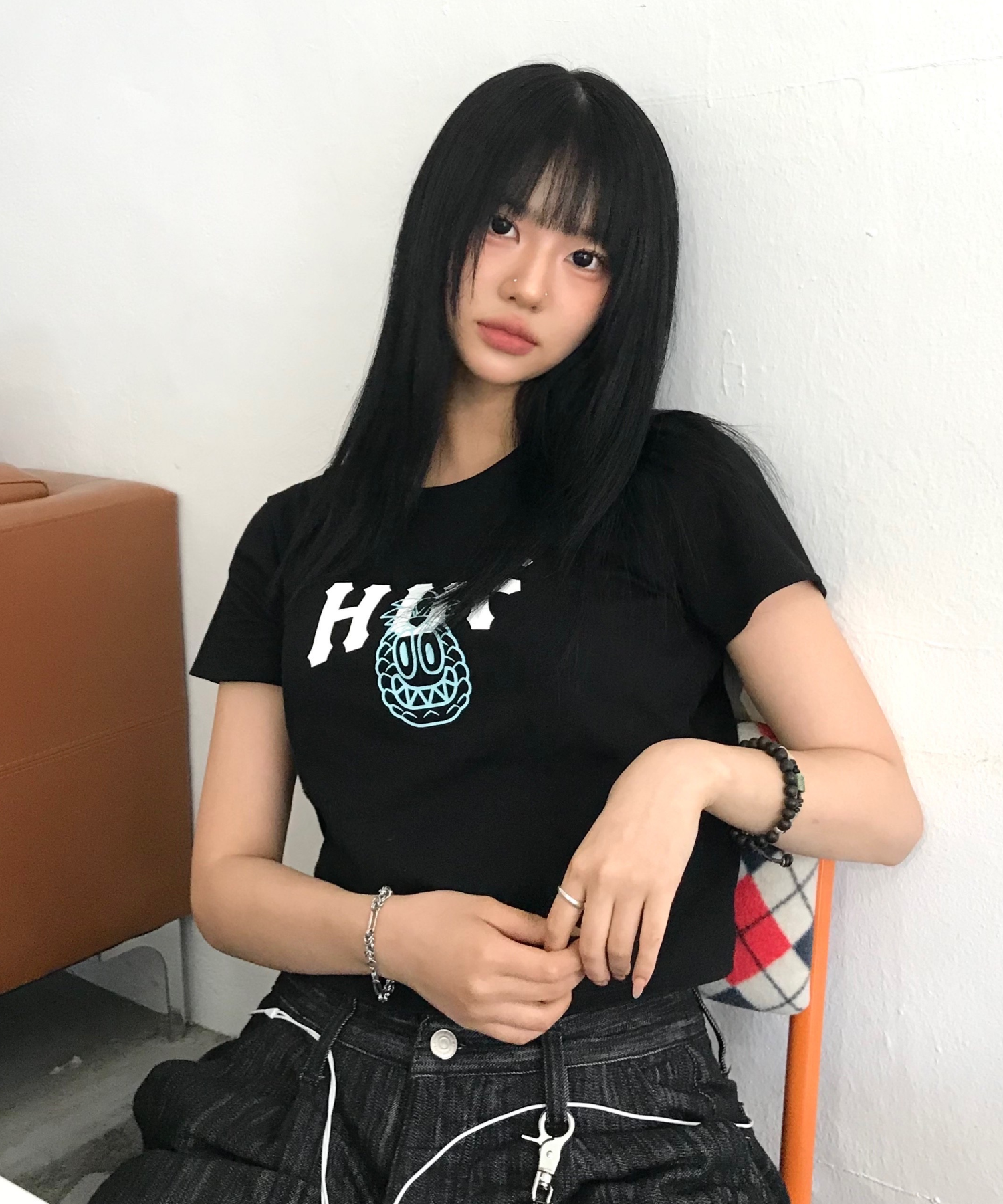 MUSINSA | HUF (W) HUF x REDDY PINNACLE TEE [BLACK]