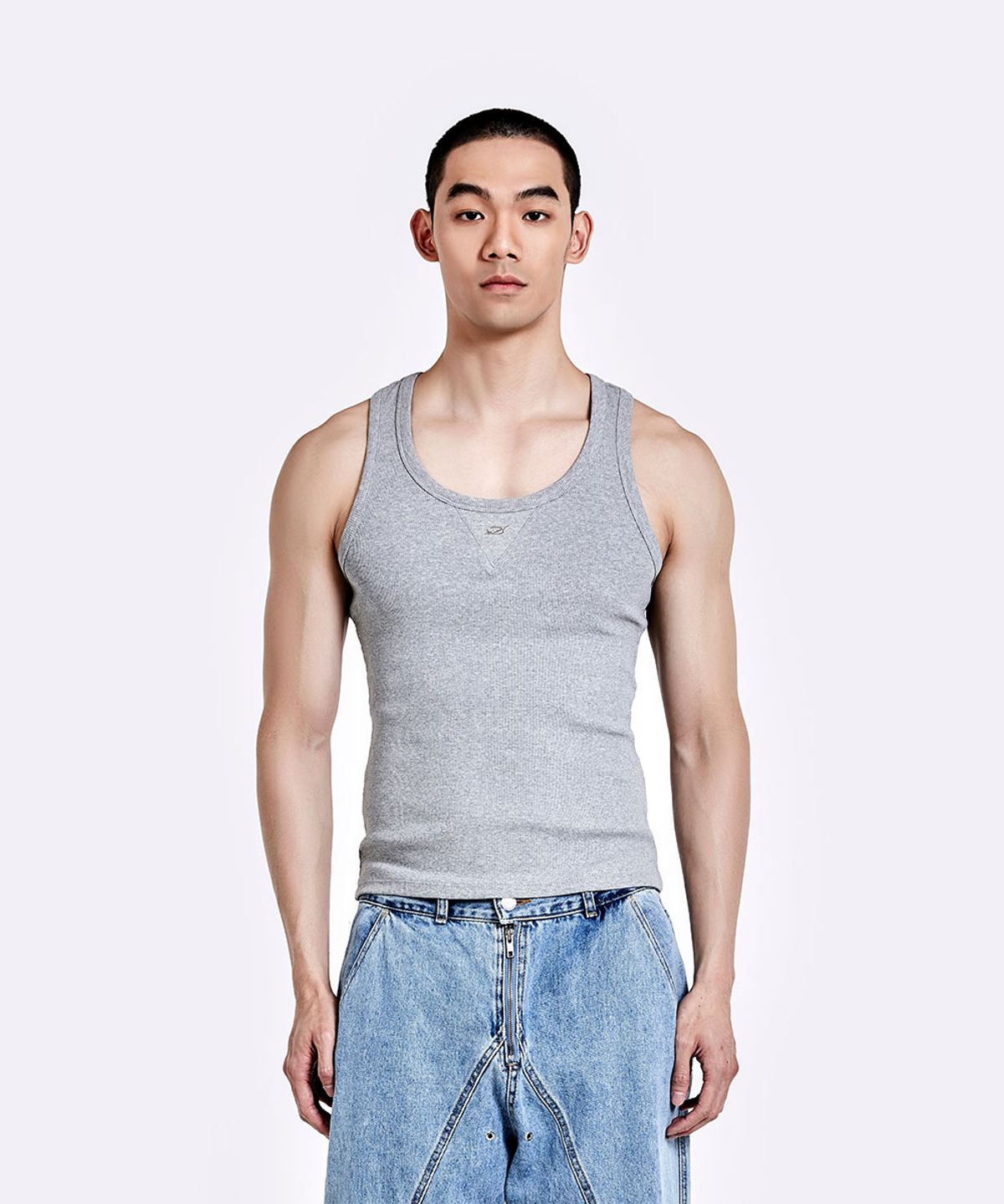 51퍼센트(51PERCENT) Metal logo sleeveless - Grey
