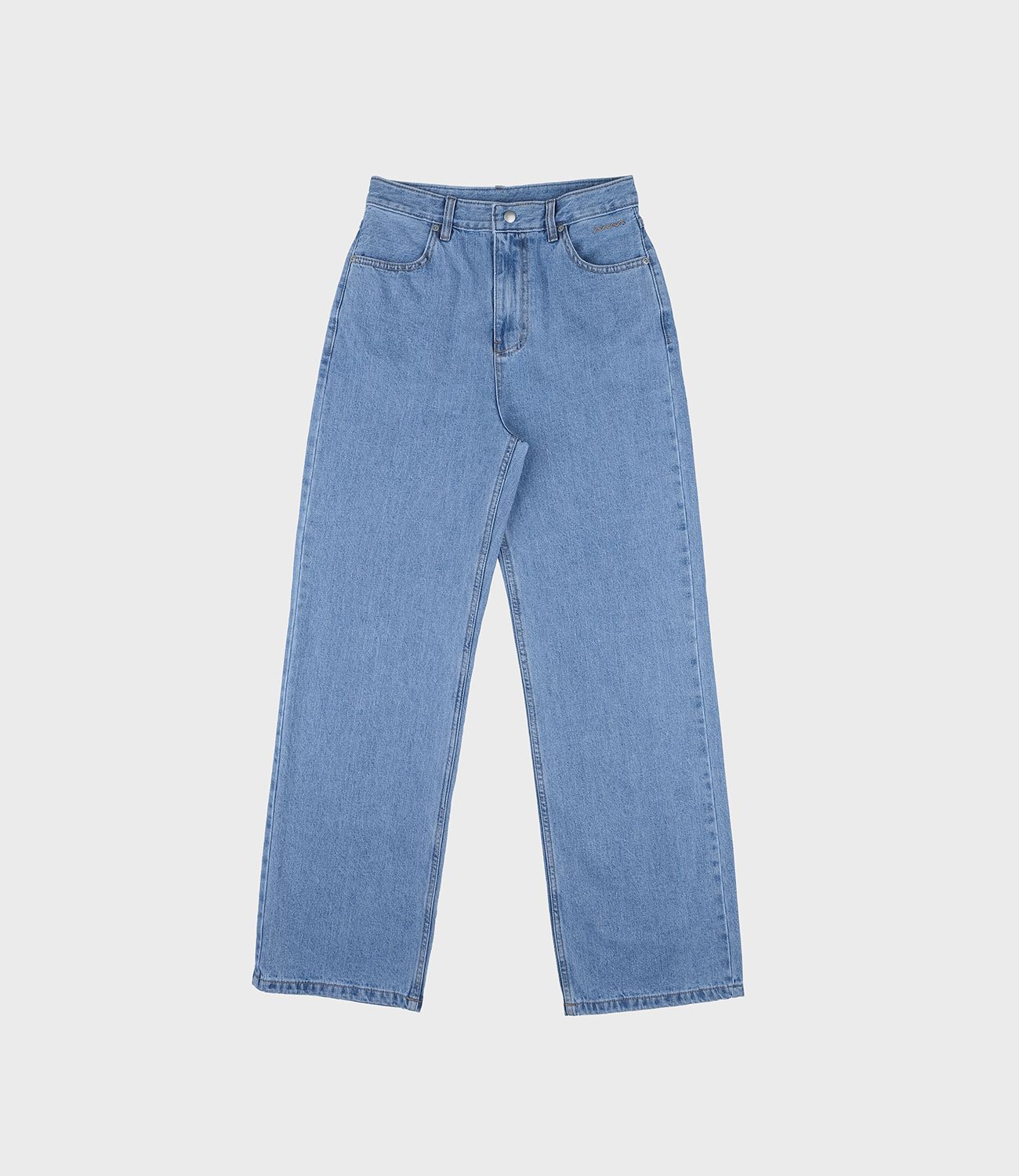 MUSINSA | MMOGARDEN mmo women semi wide denim washed blue