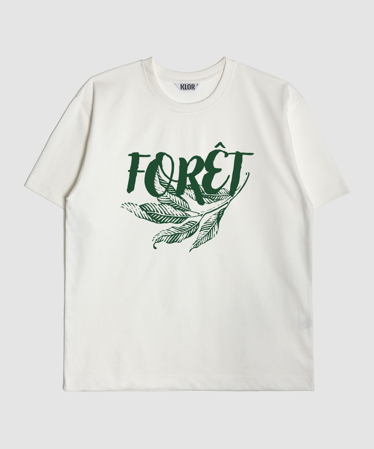 클로어(KLOR) [UNISEX] 포레 그래픽 반팔 티셔츠 (CREAM WHITE)