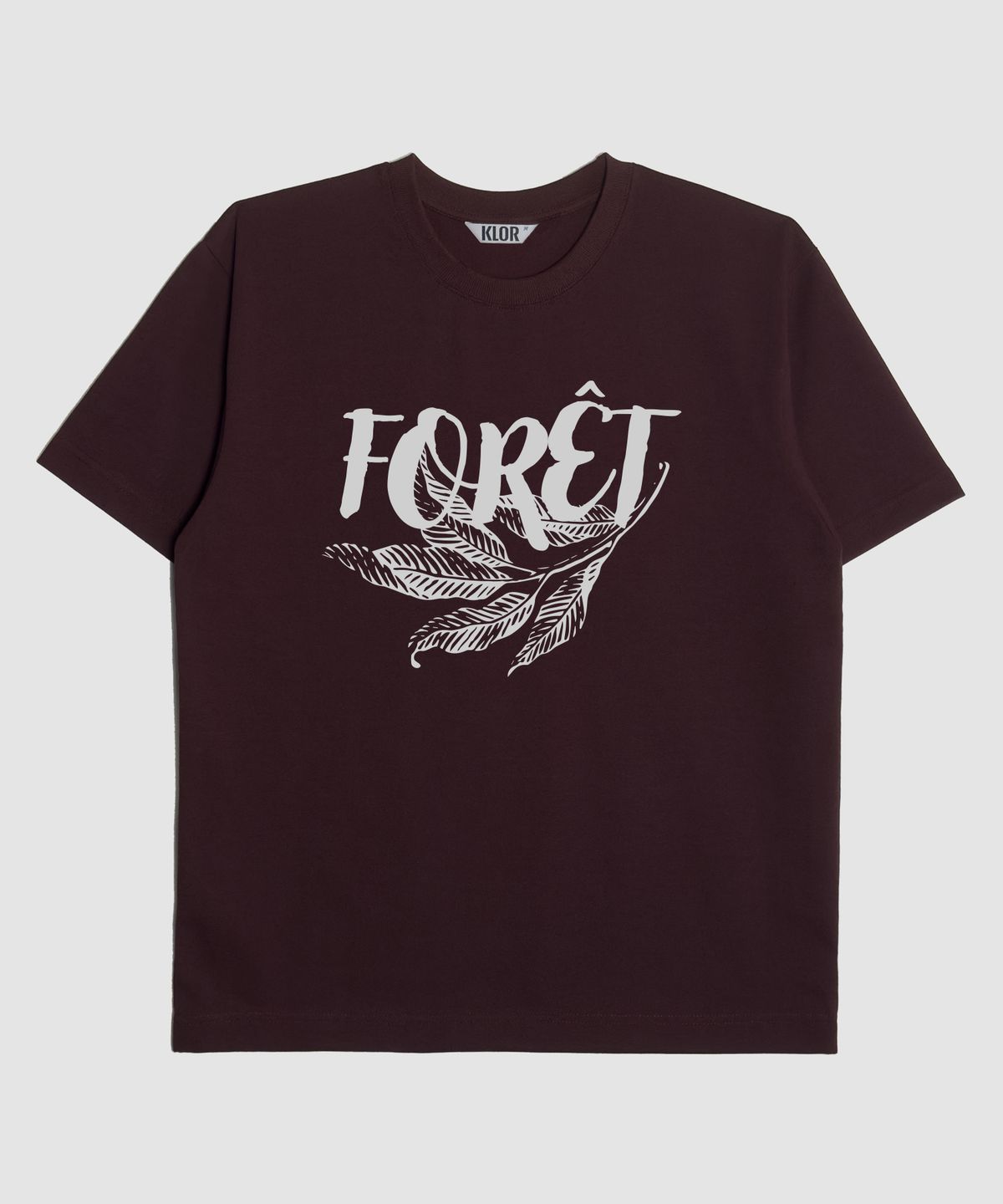 클로어(KLOR) [UNISEX] 포레 그래픽 반팔 티셔츠 (BURGUNDY)