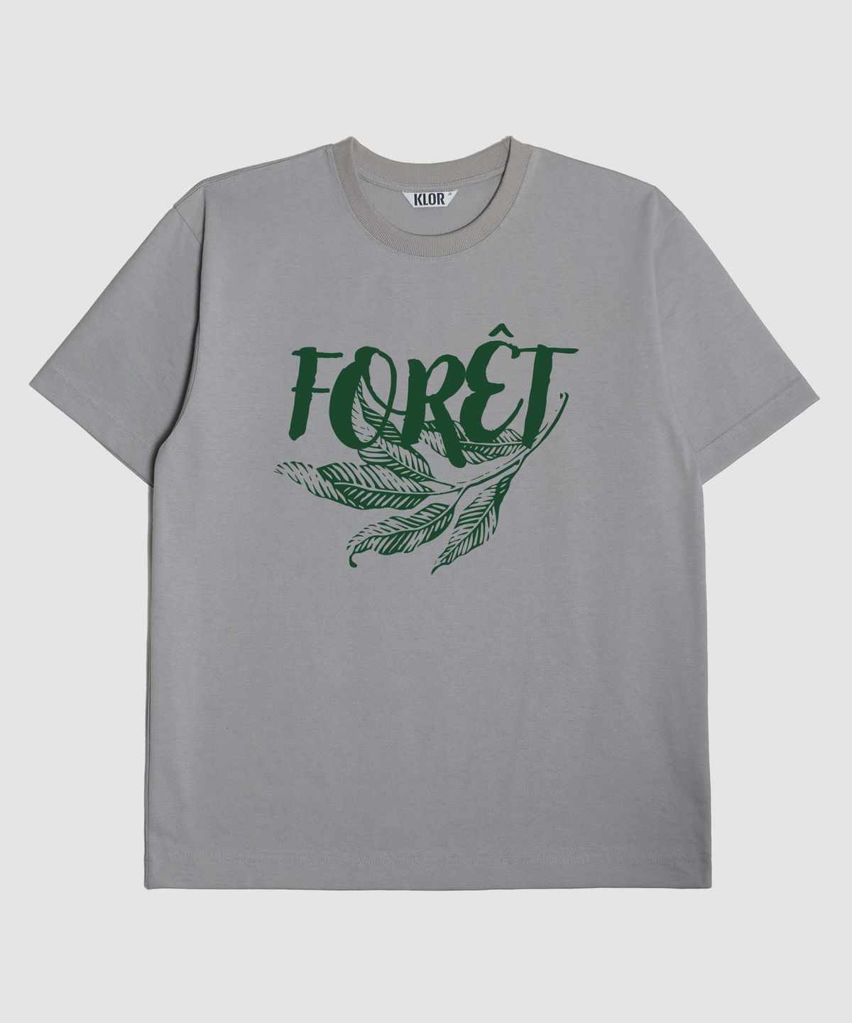 클로어(KLOR) [UNISEX] 포레 그래픽 반팔 티셔츠 (BLUE GREY)