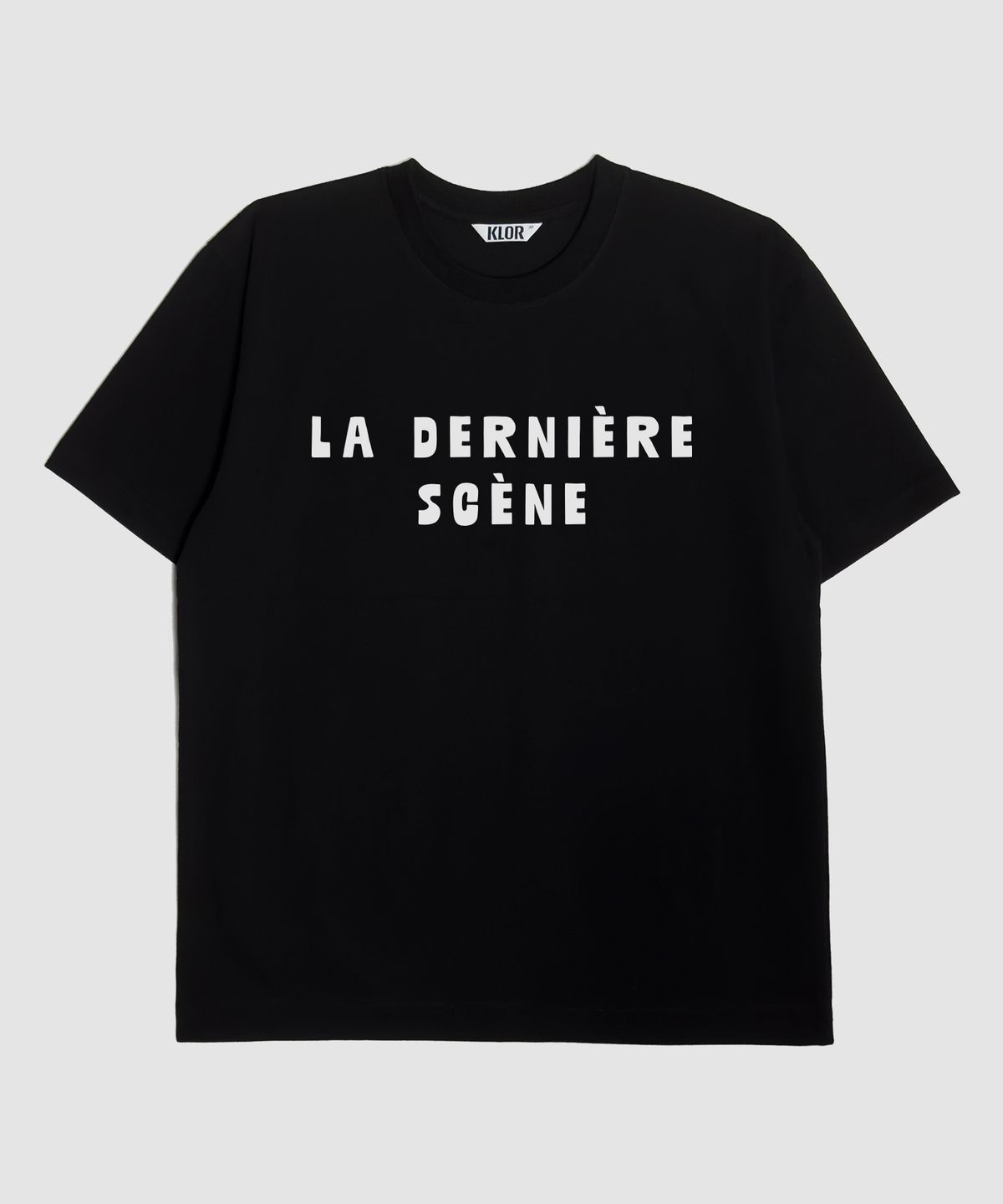 클로어(KLOR) [UNISEX] L.D.S 레터링 반팔 티셔츠 (BLACK)