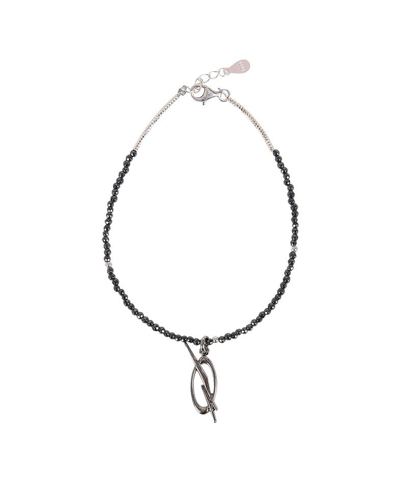 Hematite Ball Logo Bracelet - Silver (woman)