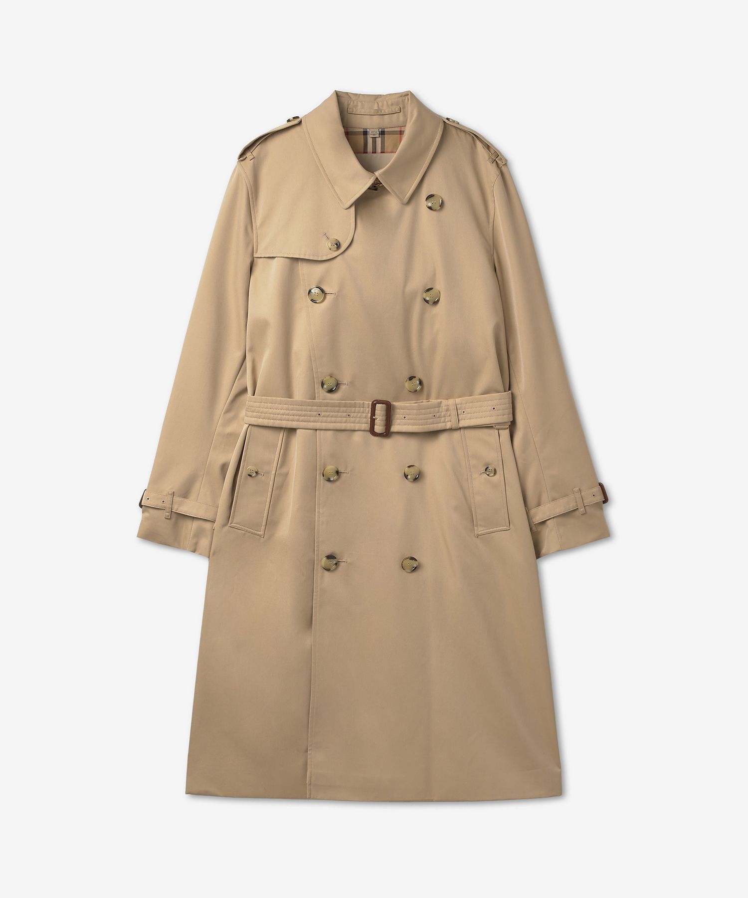 トレンチコート Burberry SS25 'Kensington' trench coat (8079385 HONEY) Burberry Kensington Belted Double-Breasted Trench Coat