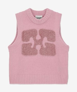 그래픽 울 믹스 베스트 - 라일락 / K2217392