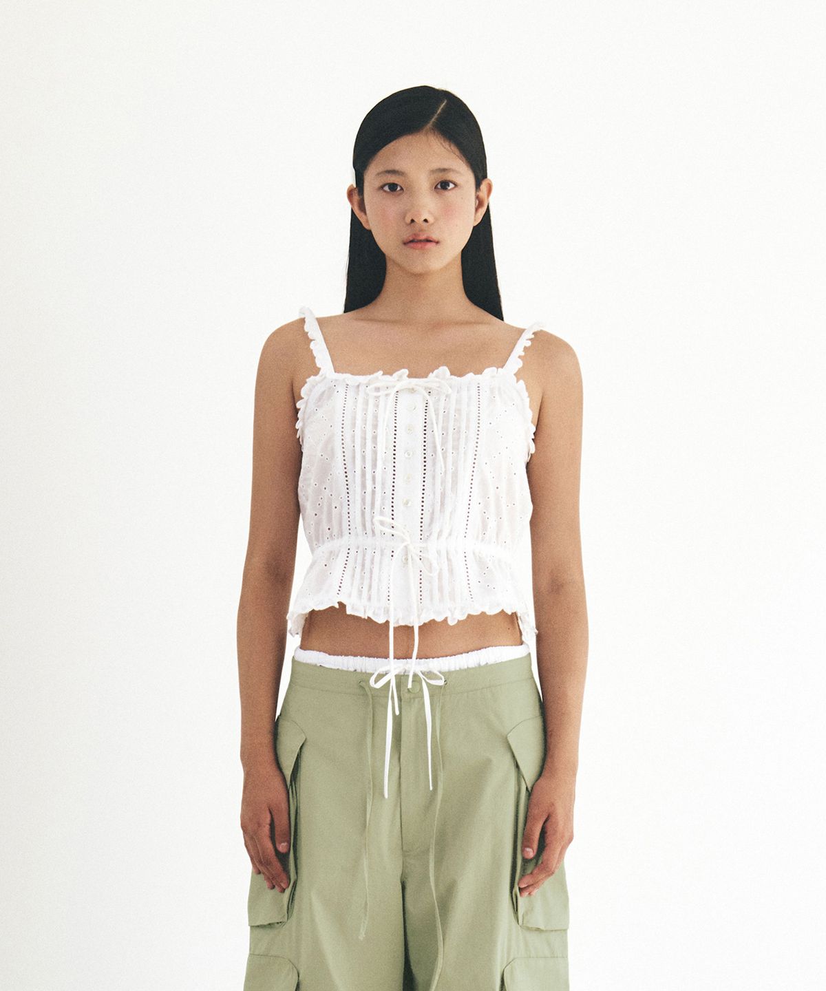 그로브(GROVE) COY LACE SLEEVELESS_WHITE