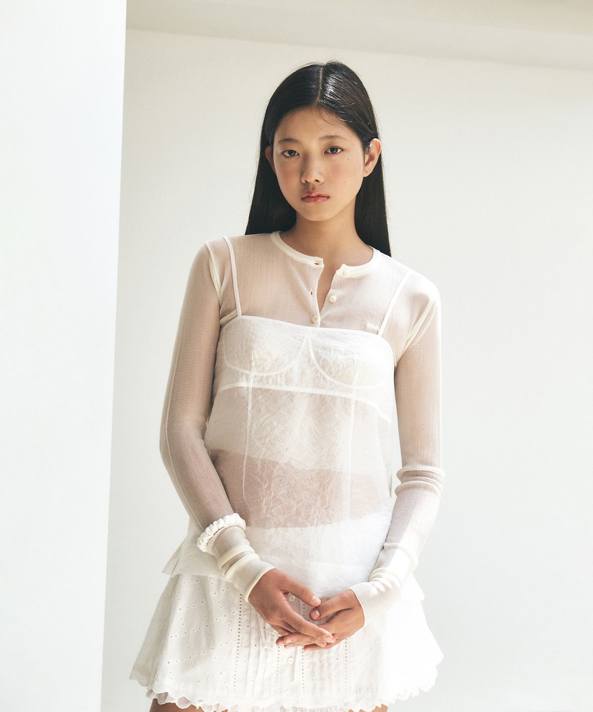 그로브(GROVE) LESLIE SLEEVELESS TOP_WHITE