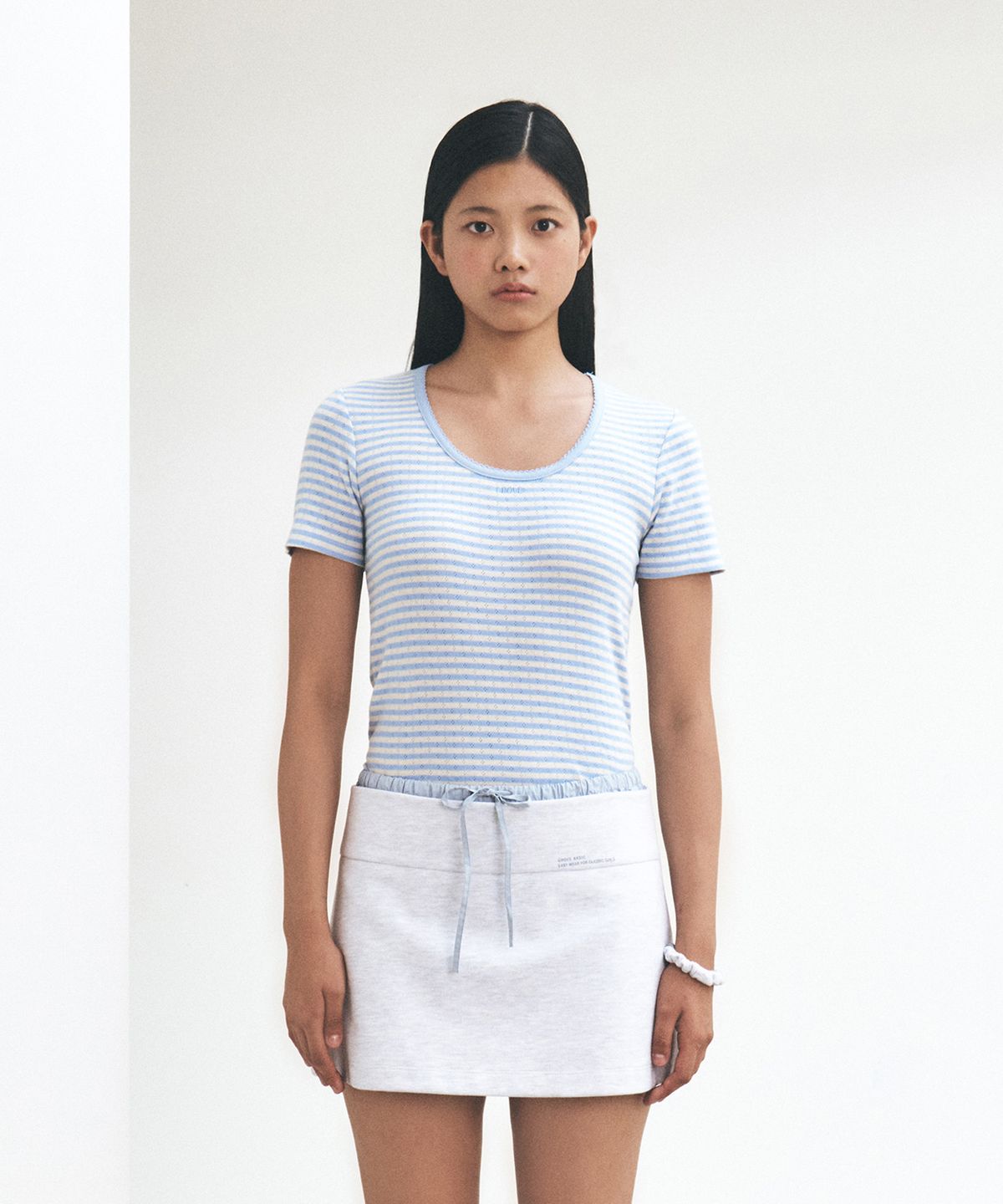 그로브(GROVE) STRIPE SAND T-SHIRT_BLUE