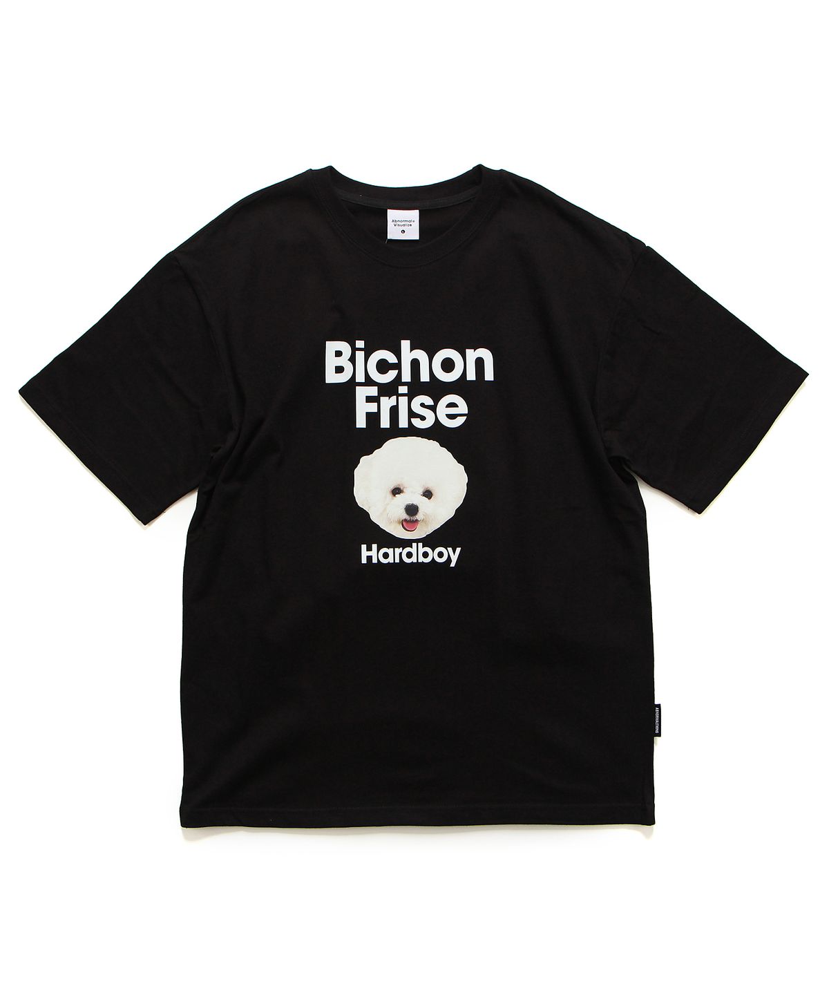 앱놀머씽(ABNORMALTHING) 비숑 티셔츠 블랙 (BISHON T-SHIRT BLACK)