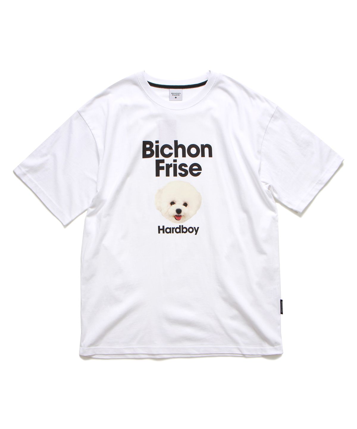 앱놀머씽(ABNORMALTHING) 비숑 티셔츠 화이트 (BISHON T-SHIRT WHITE)