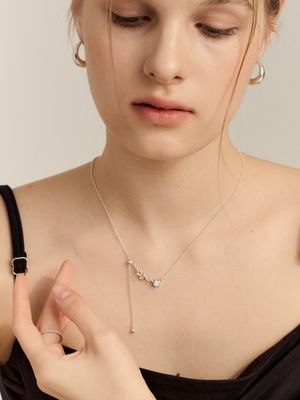 [In525]Edge Stilla Silver Necklace