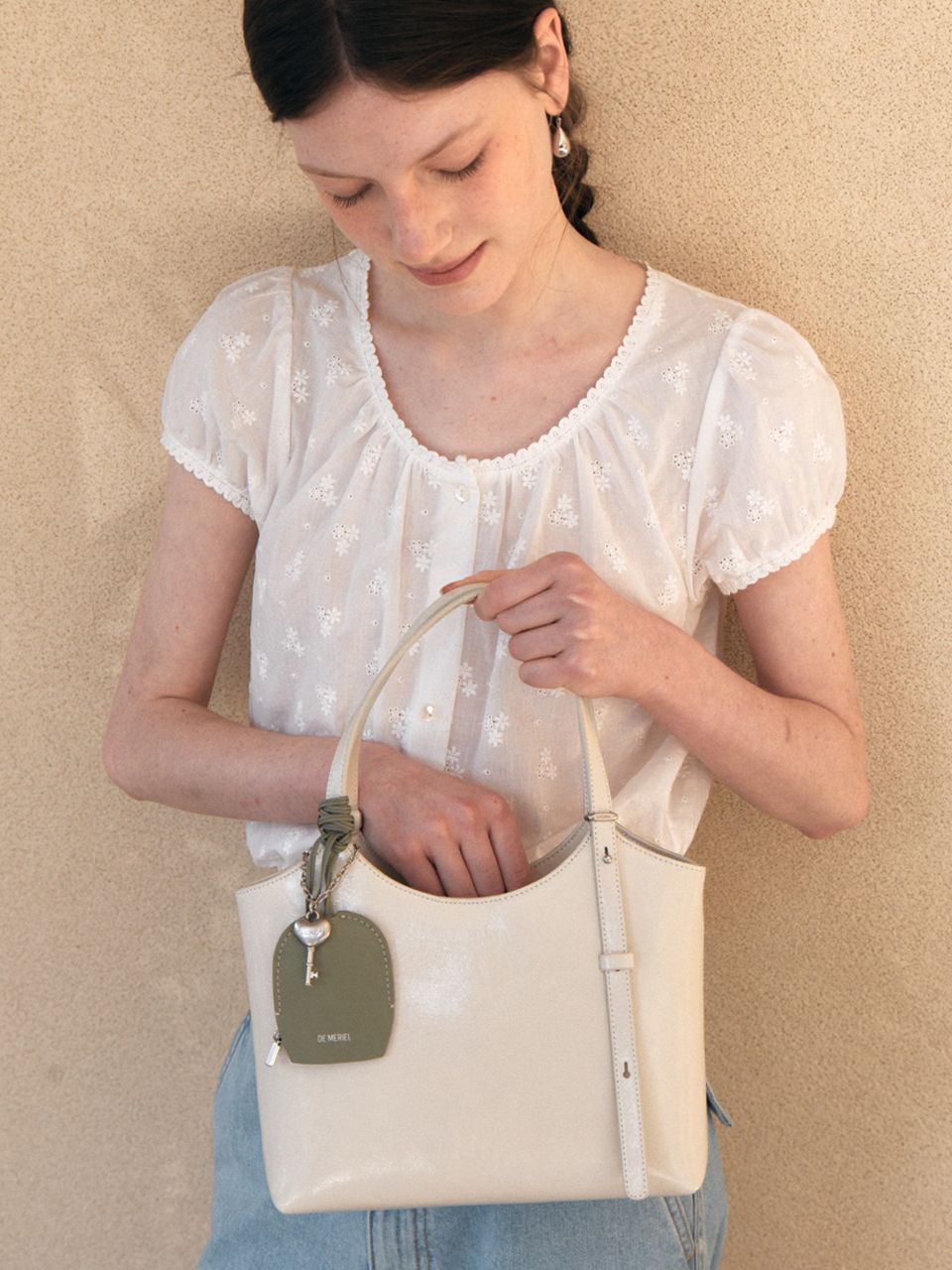 ★DE MERIEL★ 90 Veneta Bag Small Milk veneta MUSINSA | DEMERIEL 90 Veneta Bag Small Milk
