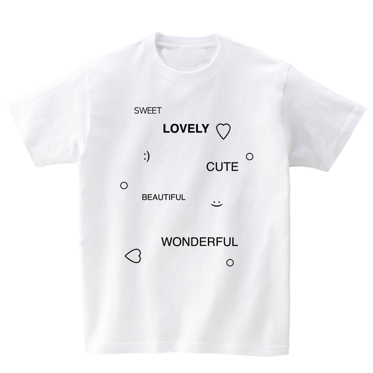 어썸어스(AWESOMEUS) SWEET, LOVELY, WONDERFUL T-SHIRTS_4COLOR