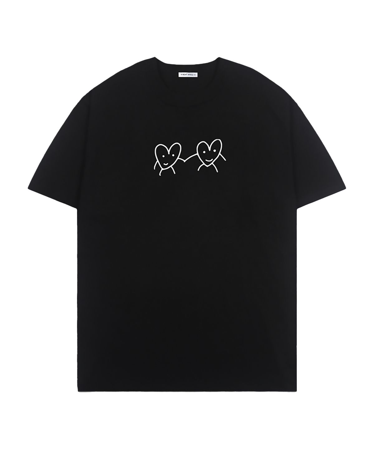 어라이트앵글(ARIGHTANGLE) Love hand loose tee (black)