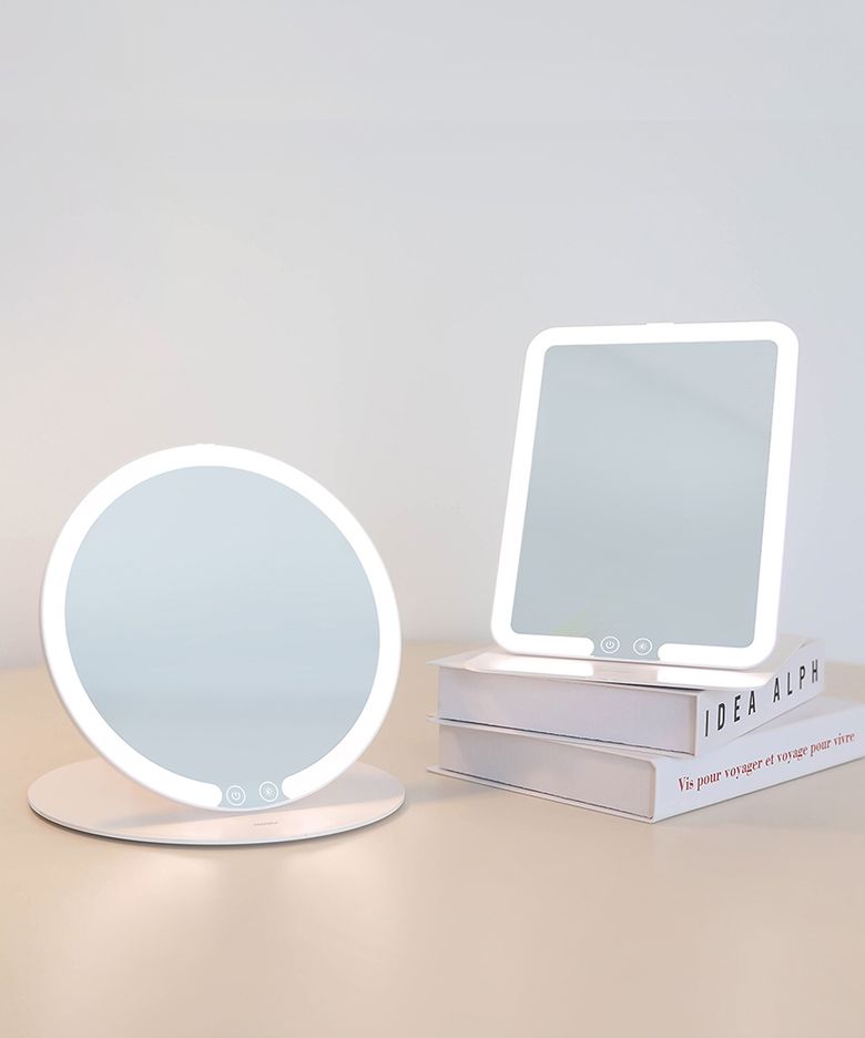 슬림 폴더블 무선 휴대용 LED 거울