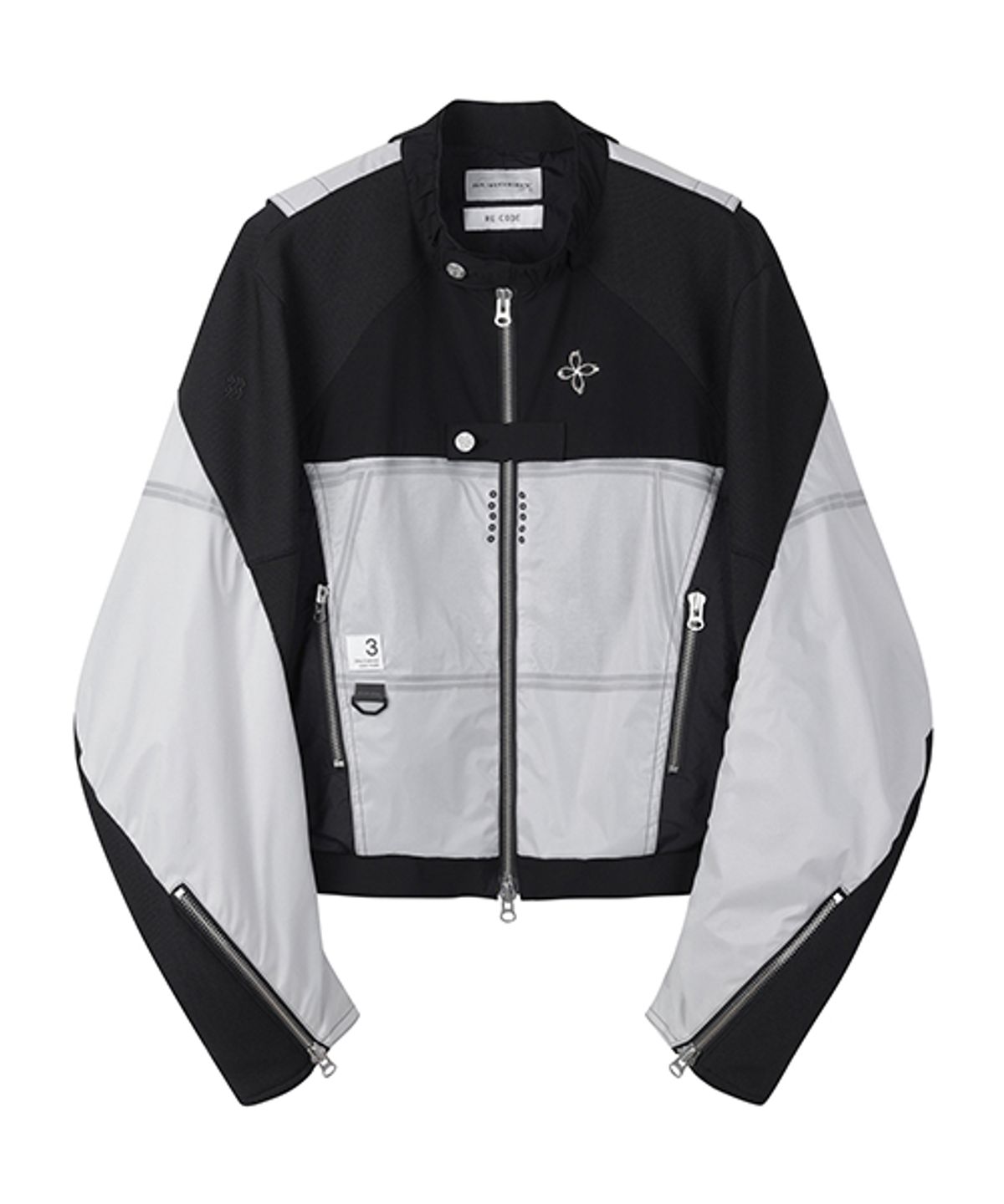 래코드(RECODE) Fabric Mix Patchwork Bomber_R0UAM24103BKX