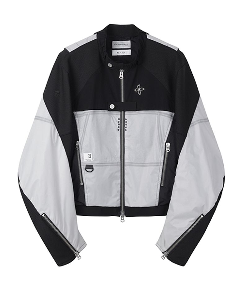 Fabric Mix Patchwork Bomber_R0UAM24103BKX