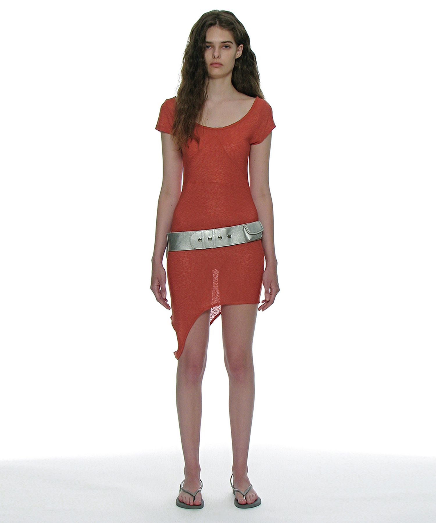 MUSINSA | PARTIMENTO WOMEN Transform Layered Jersey Dress_Dusty Red