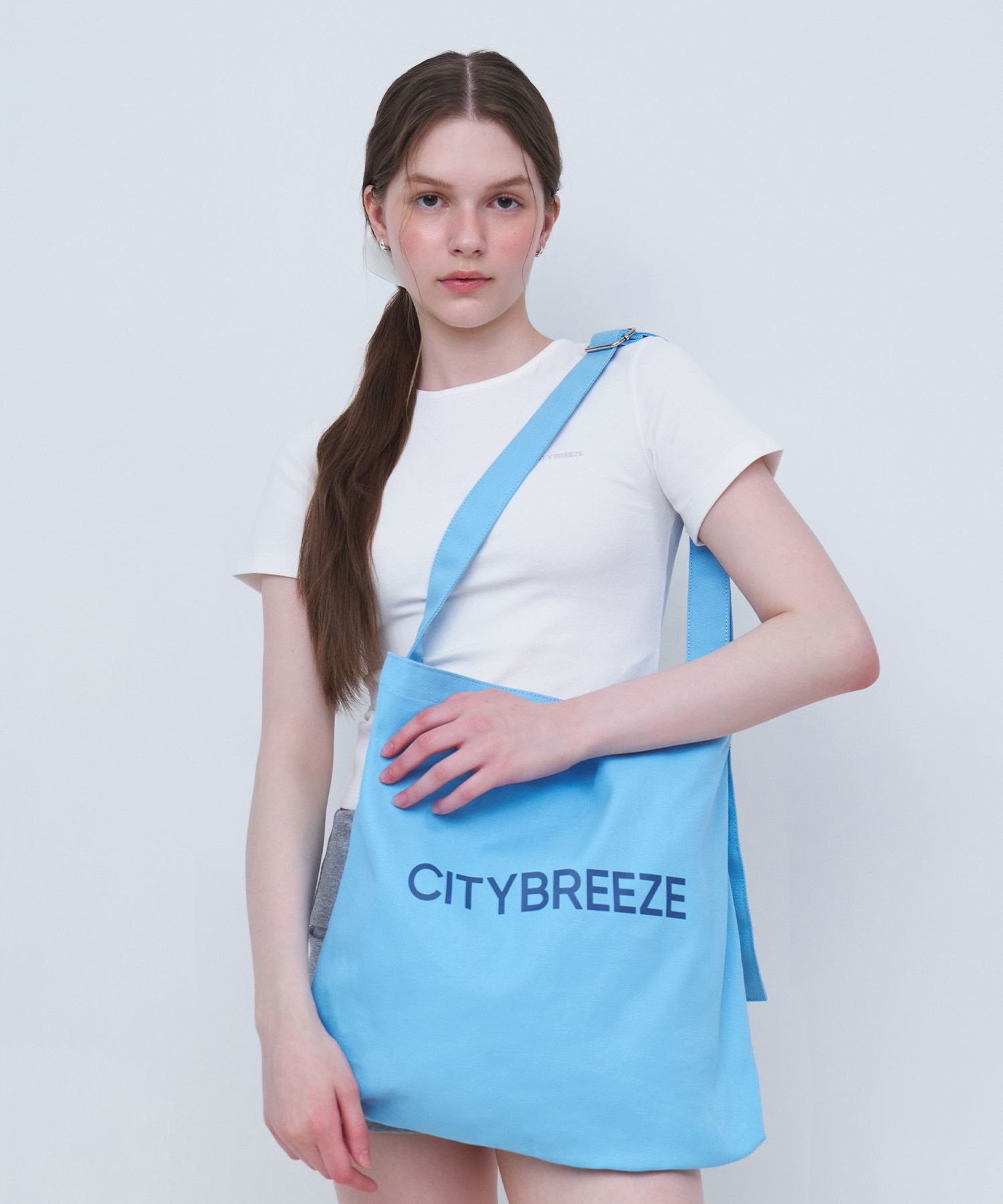 【CITYBREEZ】★ 韓国 ★ Essential Eco Bag ★ 4 COLOR MUSINSA | CITYBREEZE WOMAN Essential Logo Big Eco Bag_SKY BLUE