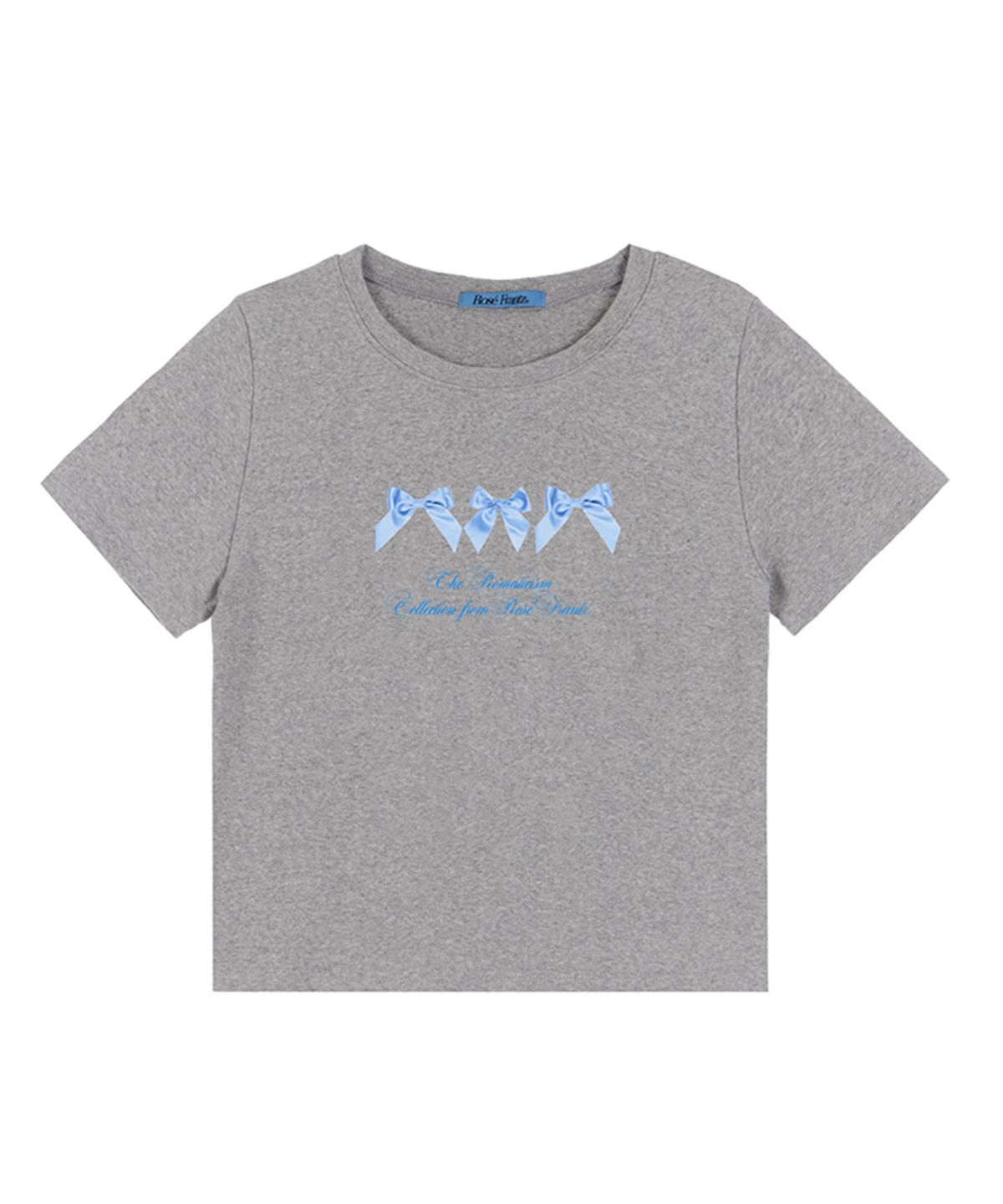 로제프란츠(ROSEFRANTZ) Ribbon Lettering T-shirt [Gray]