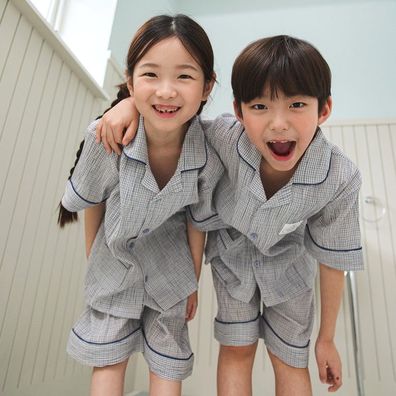 루이체크 순면 공용 아동잠옷 반팔상하세트