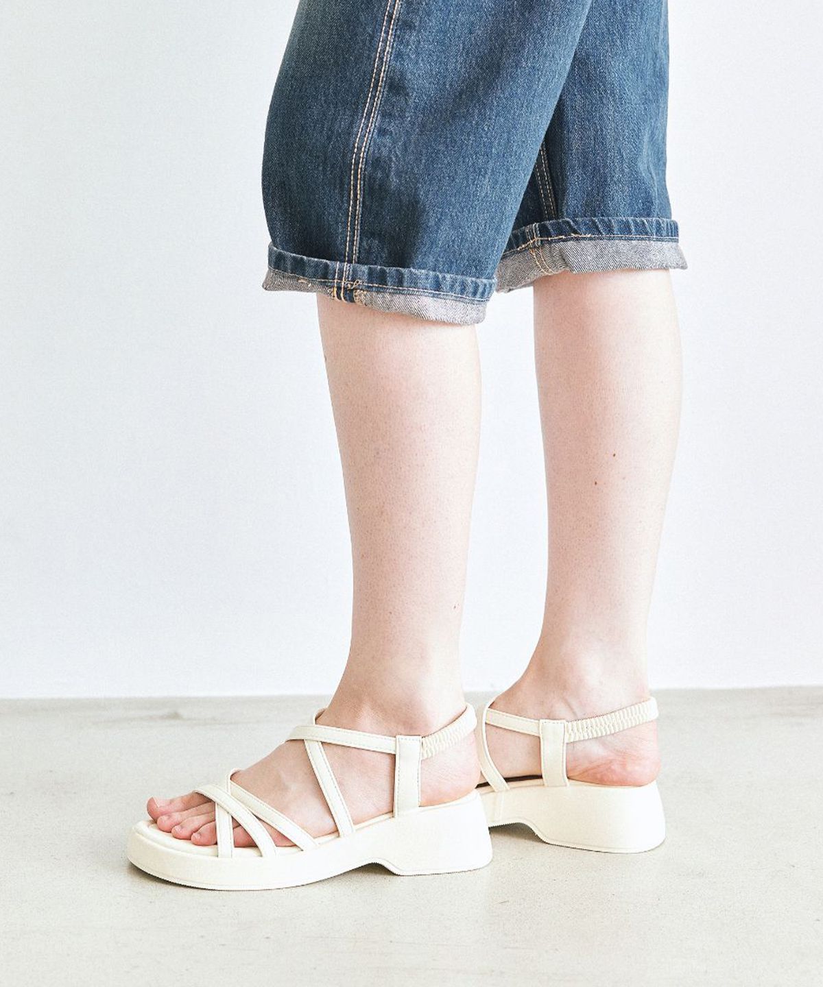 스퍼(SPUR) Basic Shirring 플랫폼 샌들 5cm -US9033 (3color)