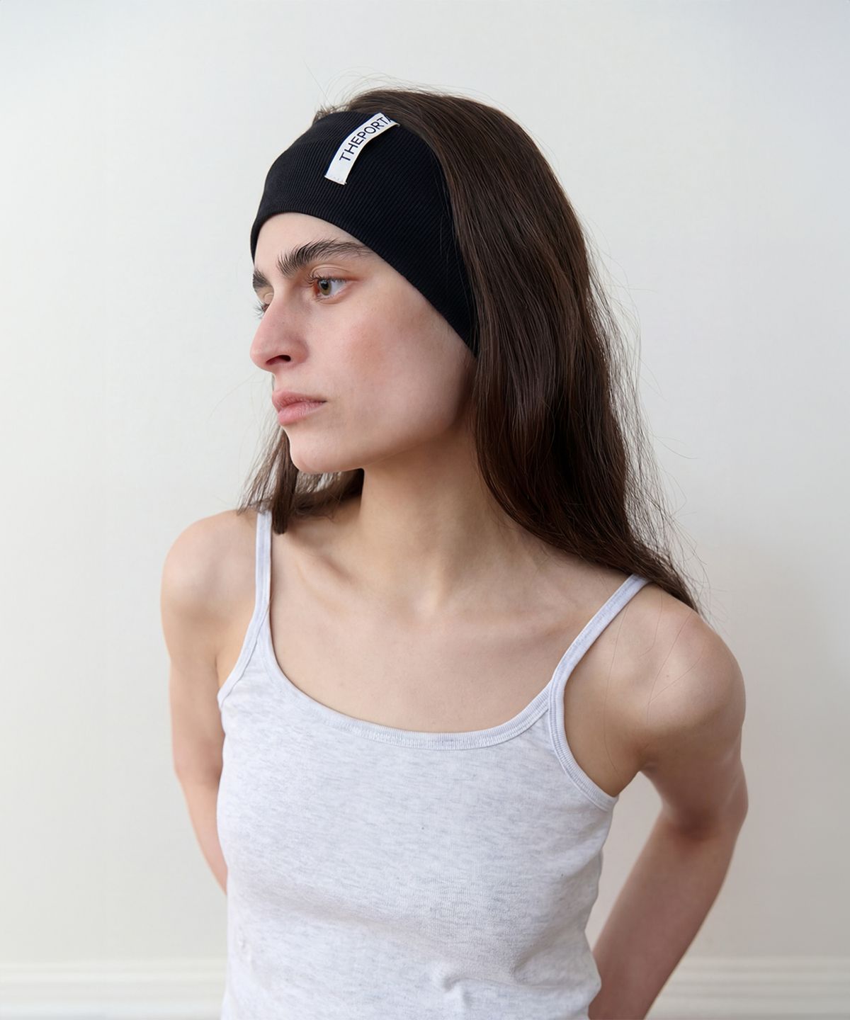 더포르타(THEPORTA) THEPORTA LOGO HAIR BAND, BLACK